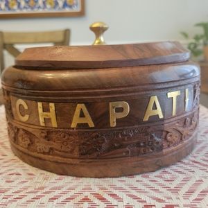 Wooden Roti  Box | Chapati Warmer Hotpot Storage | Casserole Dish see with lid